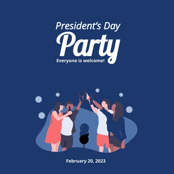 Free Presidents Day Party Instagram Post Template to Edit Online