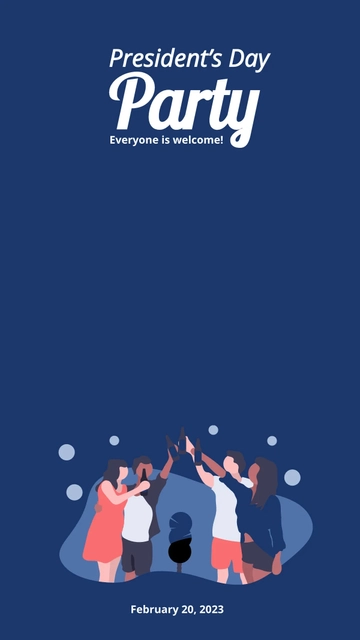 Free Presidents Day Party Instagram Story Template to Edit Online
