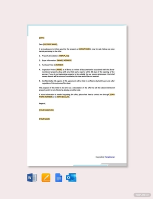 Sale of Property Offer Letter