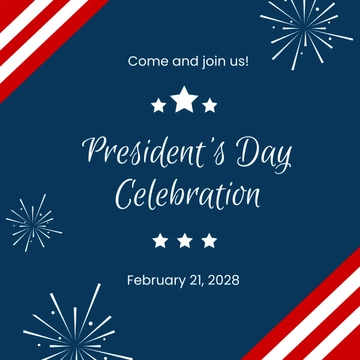 Free Presidents Day Celebration Instagram Post Template to Edit Online