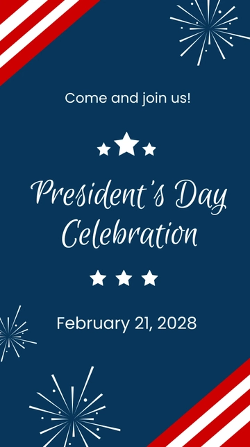 Free Presidents Day Celebration Instagram Story Template to Edit Online