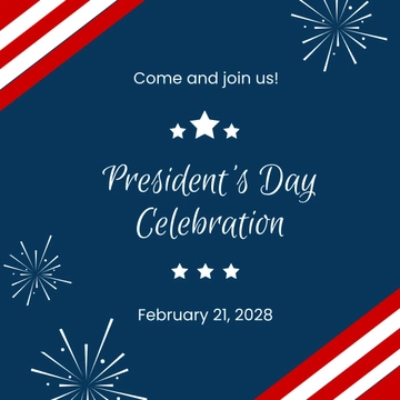 Free Presidents Day Celebration Linkedin Post Template to Edit Online