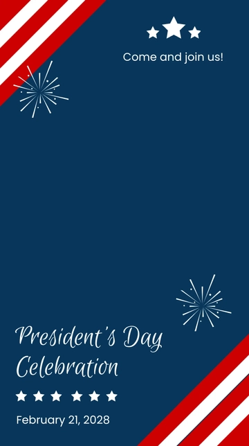 Free Presidents Day Celebration Snapchat Geofilter Template to Edit Online