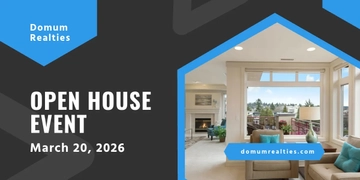 Free Open House Twitter Post Template to Edit Online