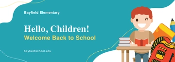 Free Back To School Tumblr Banner Template to Edit Online