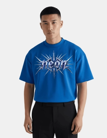 Free Blue T-shirt mockup to Edit Online