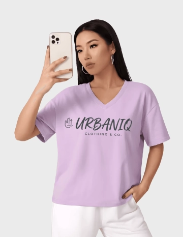 Free Lavender T-shirt mockup to Edit Online