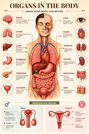 Free Organs In The Body Template to Edit Online