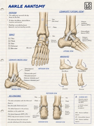 Free Ankle Anatomy Template to Edit Online