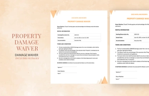 Property Damage Waiver Template