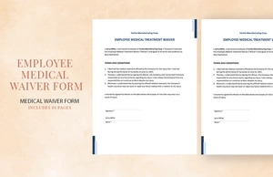 Employee Medical Waiver Form Template