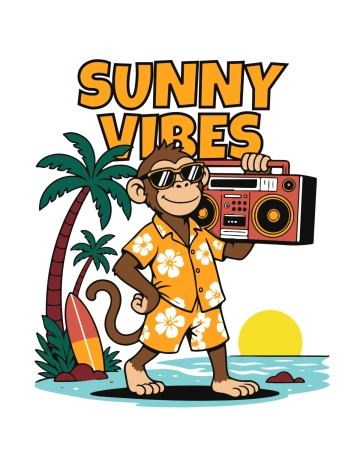 Free Beach T-Shirt Design Template to Edit Online
