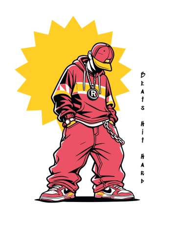 Free Hip Hop T-Shirt Design Template to Edit Online