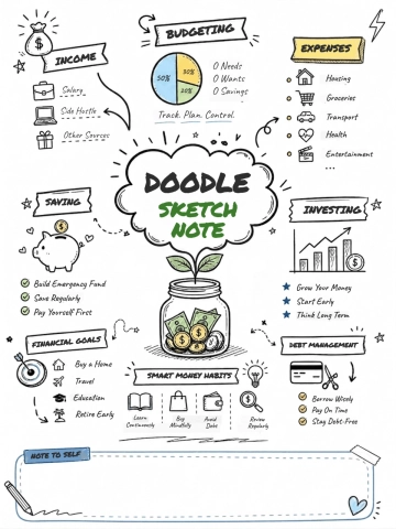 Free Doodle Sketchnote Template to Edit Online