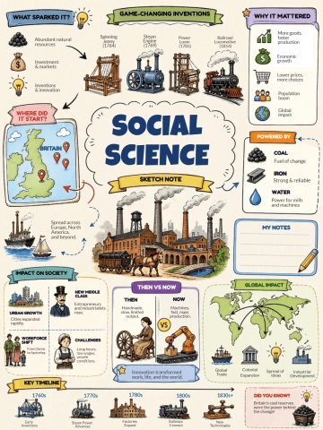 Free Social Studies Sketchnote Template to Edit Online