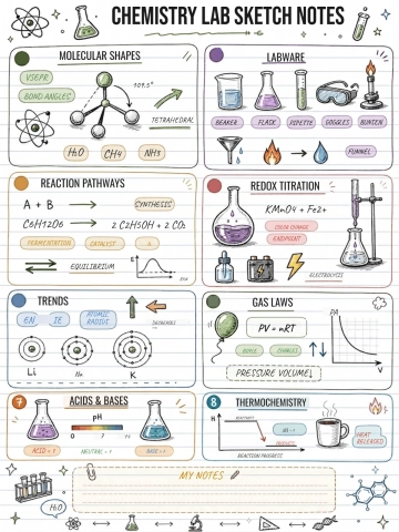 Free Chemistry Sketchnote Template to Edit Online