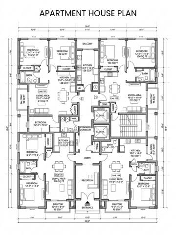 Free Apartment House Plan Template to Edit Online