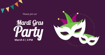 Free Mardi Gras Party Facebook Post Template to Edit Online Free Mardi Gras Party Facebook Post Template to Edit Online