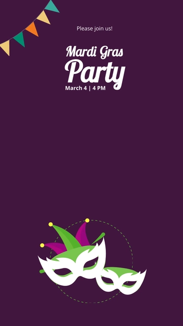 Free Mardi Gras Party Whatsapp Post Template to Edit Online Free Mardi Gras Party Whatsapp Post Template to Edit Online