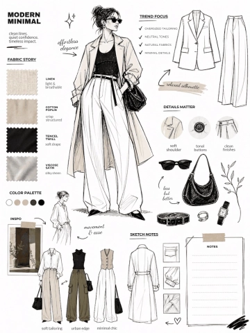 Free Fashion Sketchnote Template to Edit Online