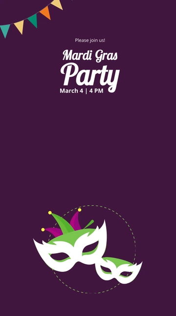 Free Mardi Gras Party Instagram Story Template to Edit Online Free Mardi Gras Party Instagram Story Template to Edit Online