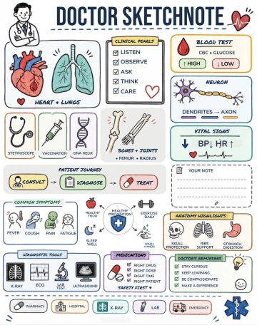 Free Doctor Sketchnote Template to Edit Online