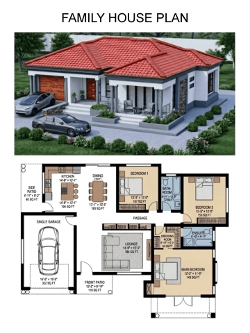 Free Family House Plan Template to Edit Online