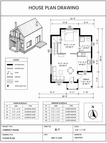 Free House Plan Drawing Template to Edit Online