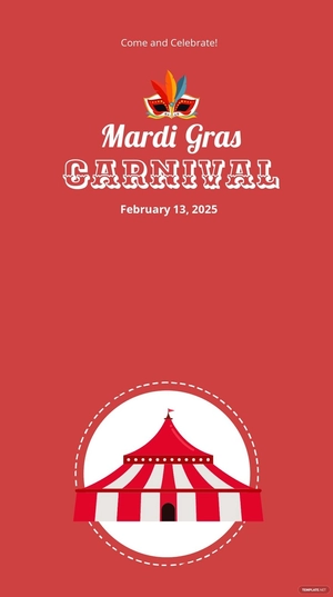 Free Mardi Grass Carnival Whatsapp Post Template to Edit Online