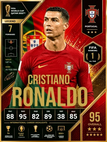 Free FIFA World Cup Trading Card Template to Edit Online