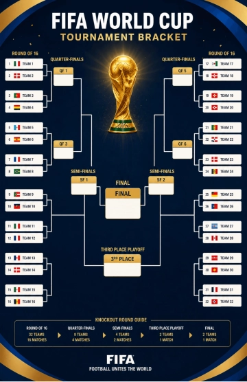 Free FIFA World Cup Tournament Bracket Template to Edit Online