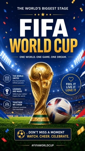Free FIFA World Cup Instagram Story Template to Edit Online