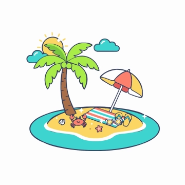 Free Beach Clipart Template to Edit Online