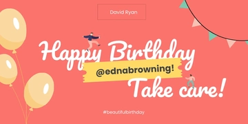 Free Birthday Twitter Post Template to Edit Online