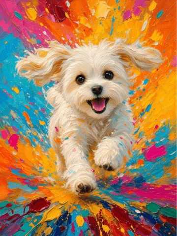 Free Pet Portrait Painting Template to Edit Online