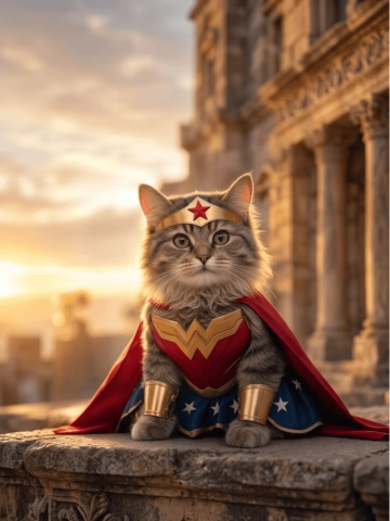 Free Super Hero Pet Portrait Template to Edit Online
