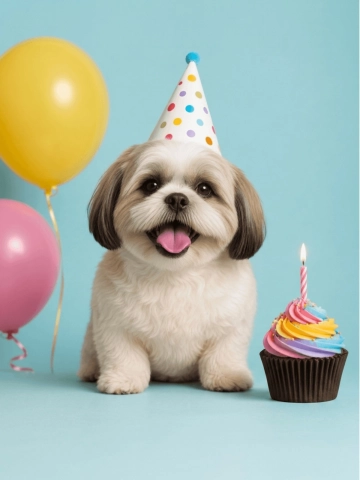 Free Birthday Pet Portrait Template to Edit Online