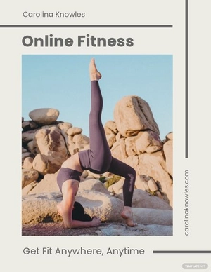 Online Fitness Classes Flyer Template