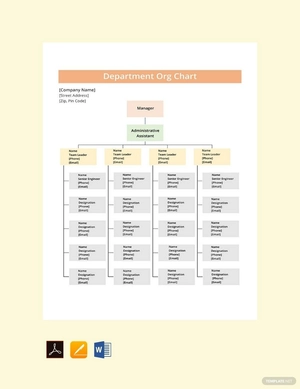 Department Org Chart Template