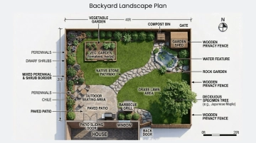 Free Backyard Landscape Plan Template to Edit Online