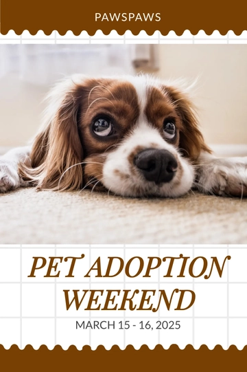 Free Pet Adoption Event Tumblr Post Template to Edit Online