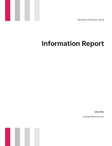 Free Informational Report Template to Edit Online