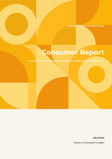 Free Consumer Report Template to Edit Online