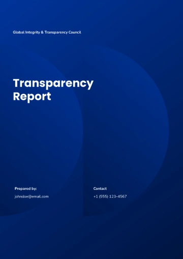 Free Transparency Report Template to Edit Online