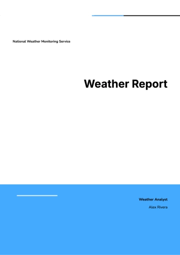 Free Weather Report Template to Edit Online