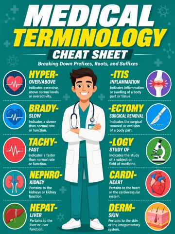 Free Medical Terminology Cheat Sheet Template to Edit Online