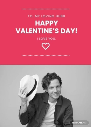 Valentines Day Card Template For Husband