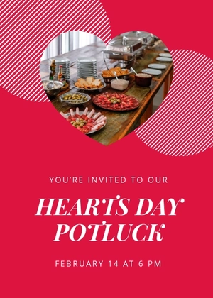 Valentines Day Potluck Invitation Template