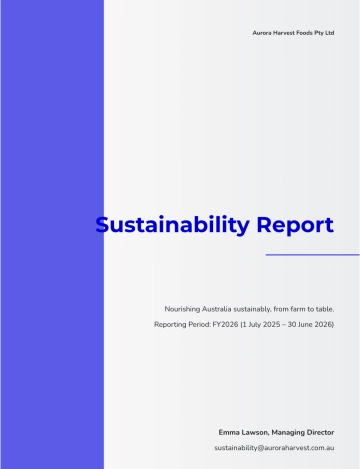 Free Sustainability Report Template to Edit Online