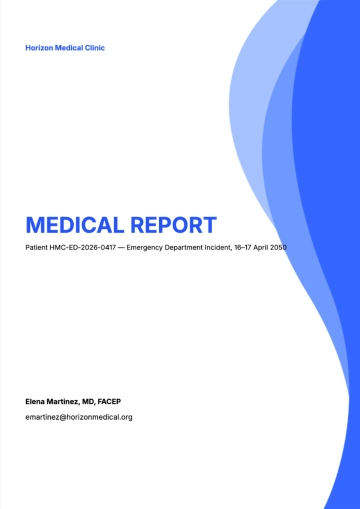 Free Medical Report Template to Edit Online